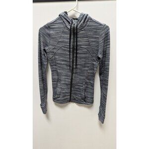 Lululemon Grey Striped Hooded Active Jacket